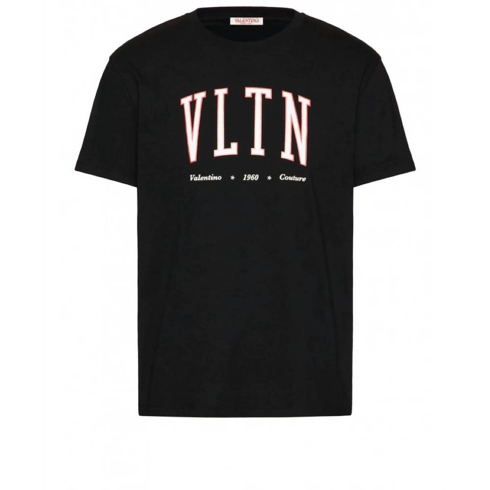 NEW VALENTINO GARAVANI mens outline short sleeve crew neck t-shirt in black - Picture 5 of 7